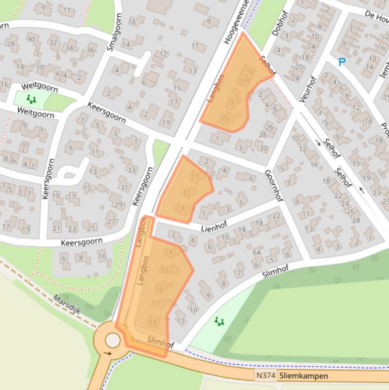 Kaart van postcodegebied 9431JN.