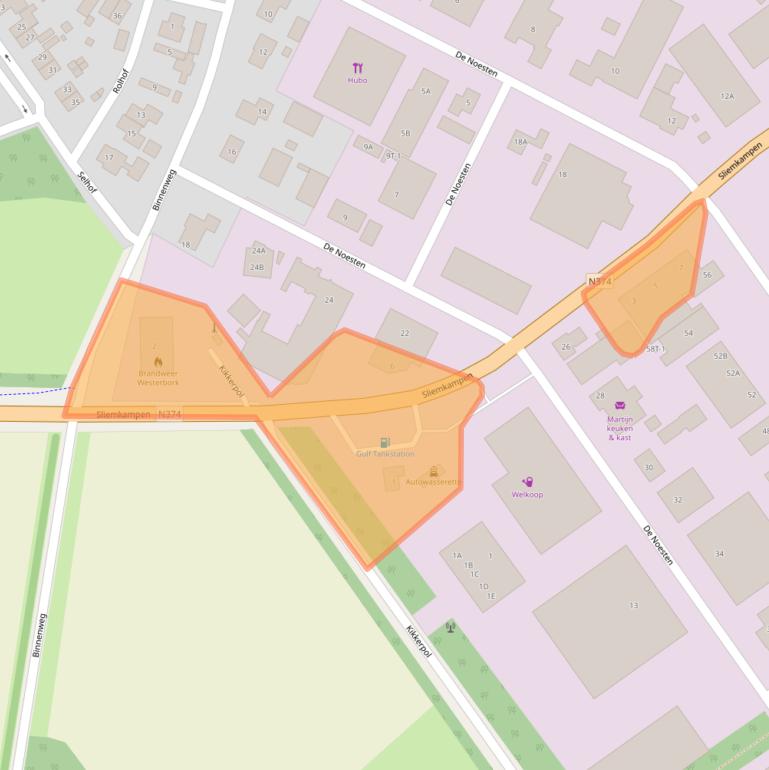 Kaart van postcodegebied 9431JR.