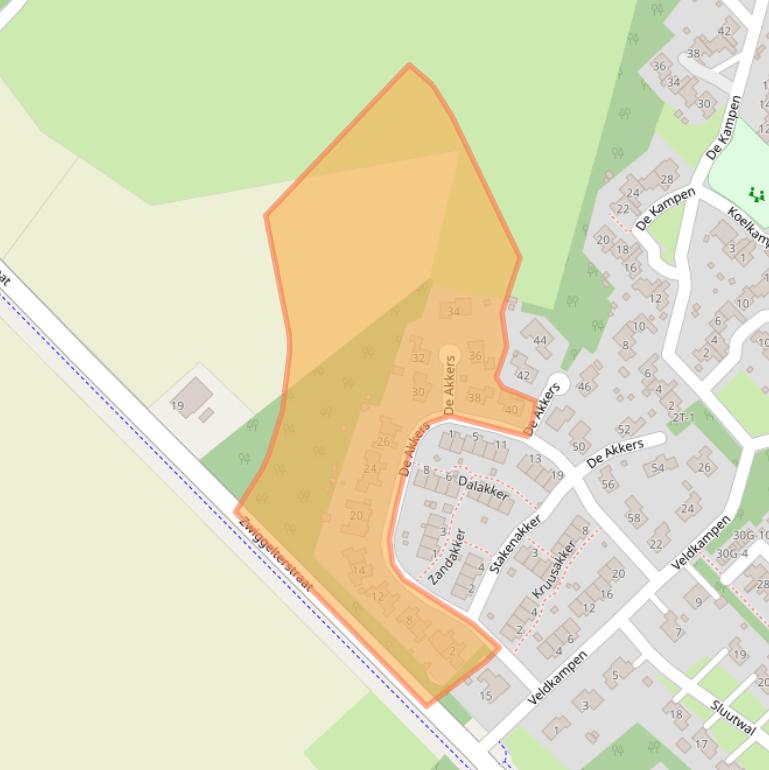 Kaart van postcodegebied 9431KK.