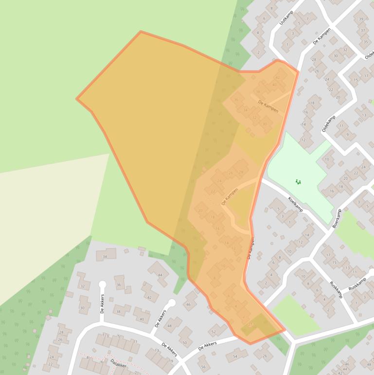Kaart van postcodegebied 9431KN.