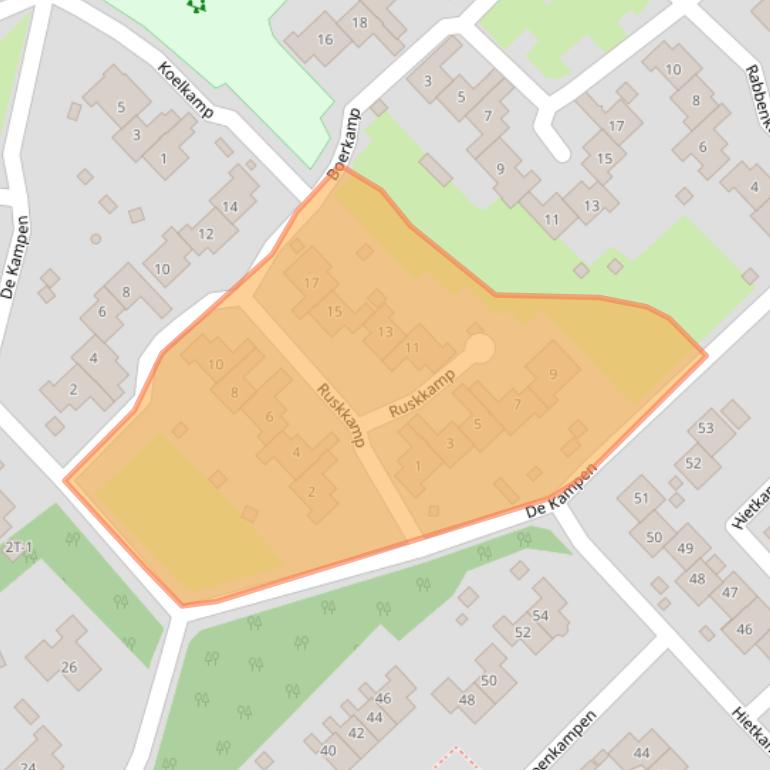 Kaart van postcodegebied 9431KR.