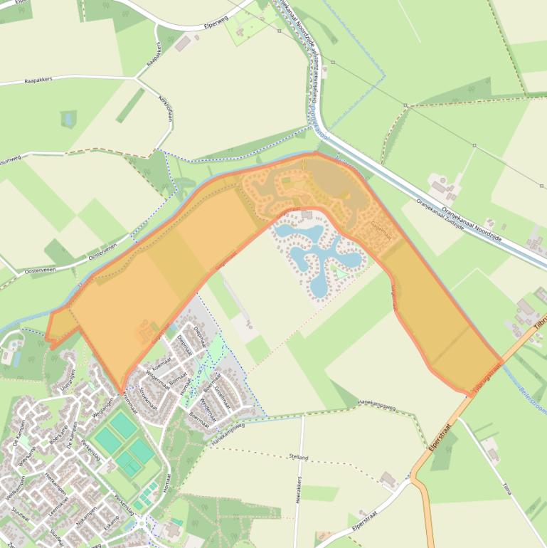 Kaart van postcodegebied 9431KT.