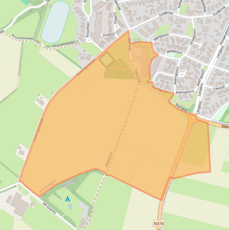 Kaart van postcodegebied 9431LE.