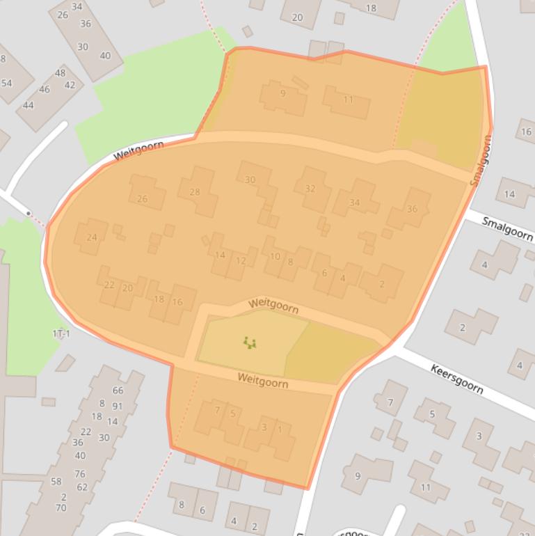 Kaart van postcodegebied 9431LJ.