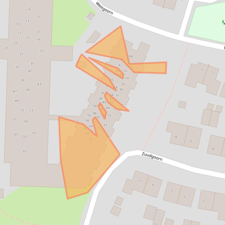 Kaart van postcodegebied 9431LL.