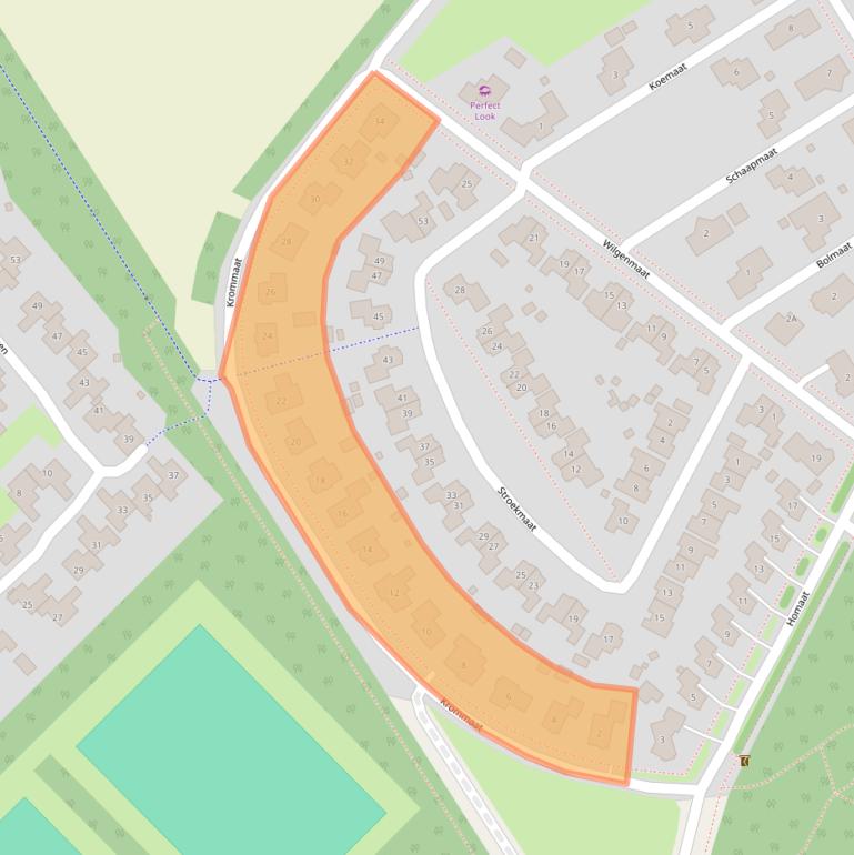 Kaart van postcodegebied 9431MA.