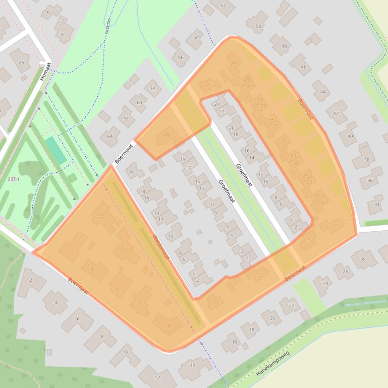 Kaart van postcodegebied 9431MR.