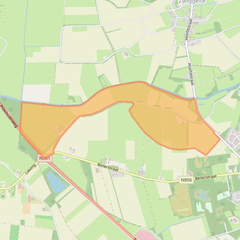 Kaart van postcodegebied 9431TB.