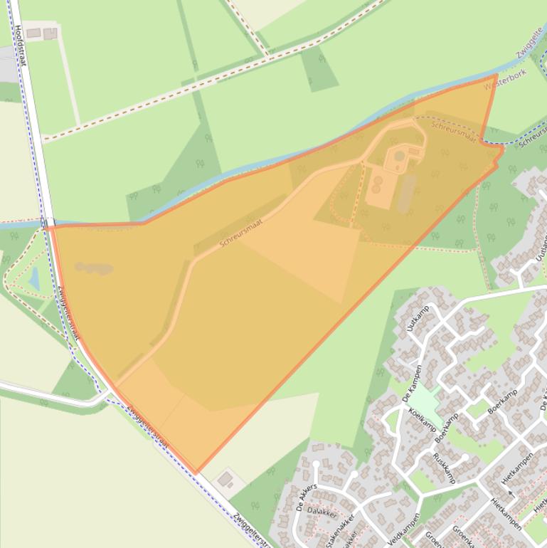 Kaart van postcodegebied 9431TD.