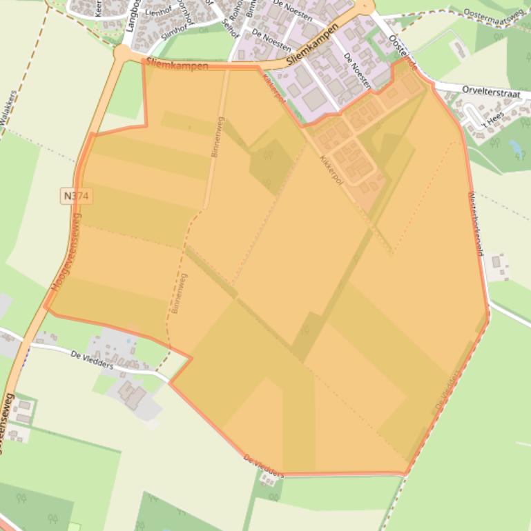 Kaart van postcodegebied 9431TG.