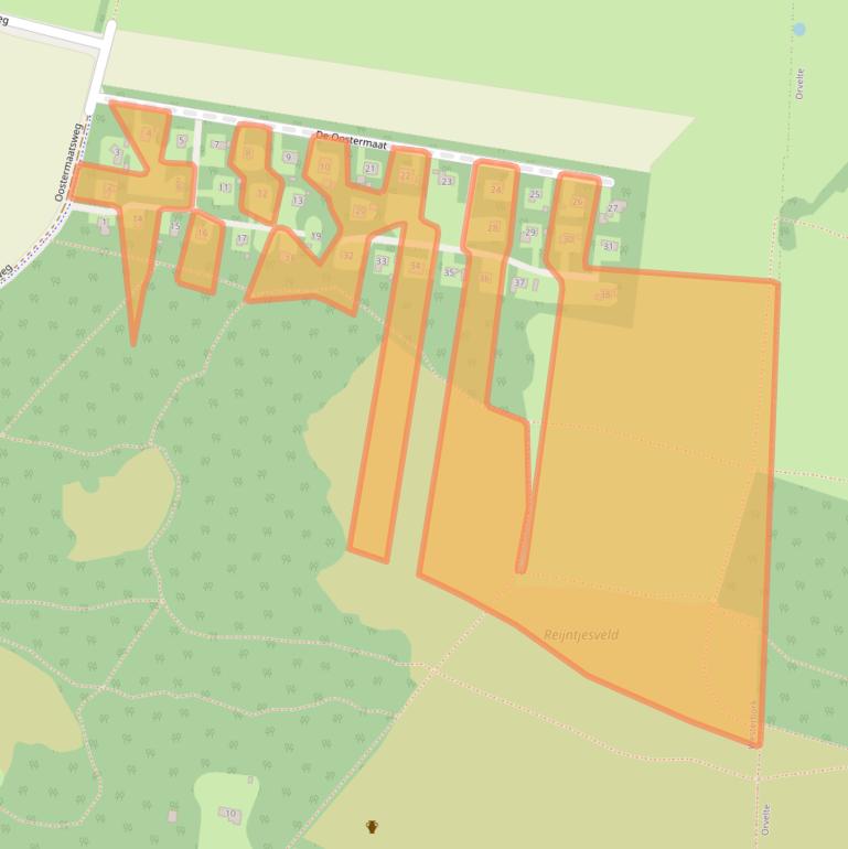 Kaart van postcodegebied 9431TW.