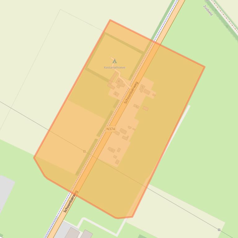 Kaart van postcodegebied 9432TT.