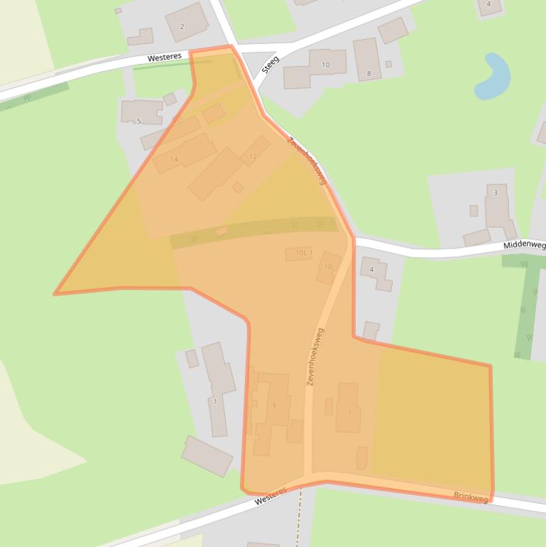 Kaart van postcodegebied 9433PE.