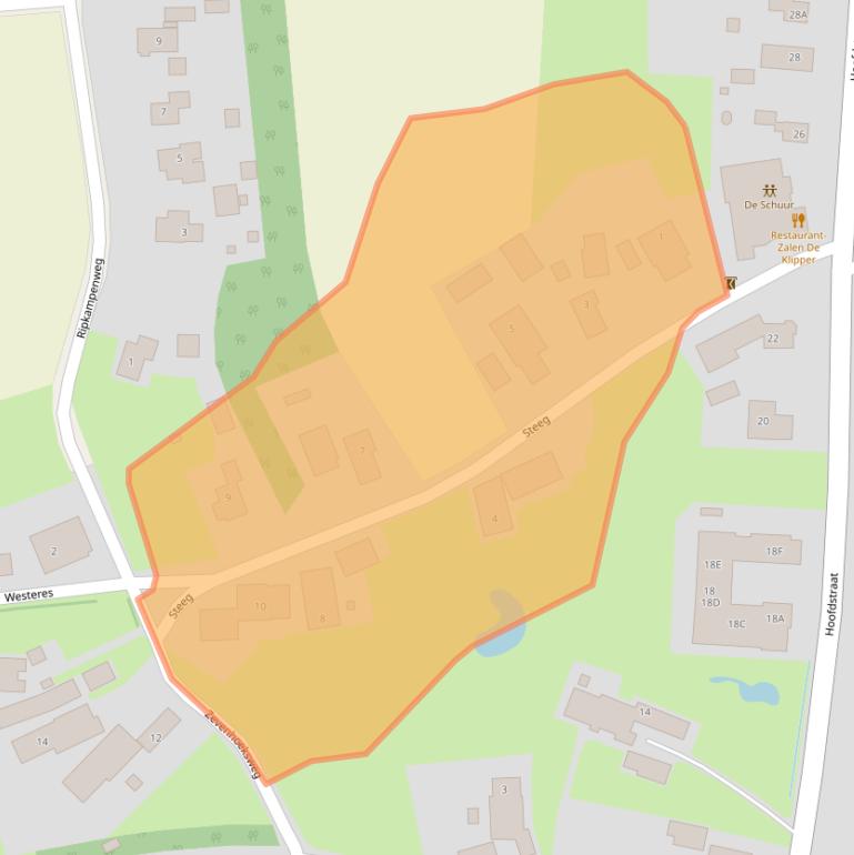 Kaart van postcodegebied 9433PG.