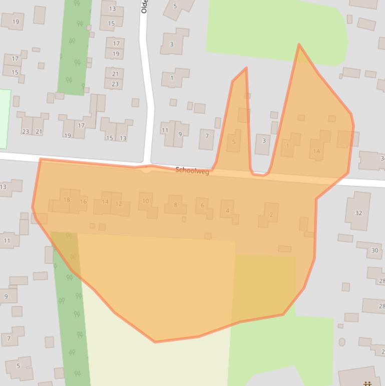 Kaart van postcodegebied 9433PK.