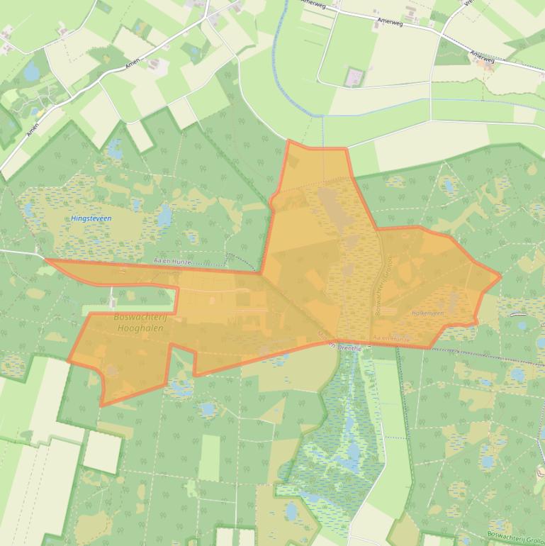 Kaart van postcodegebied 9433TA.