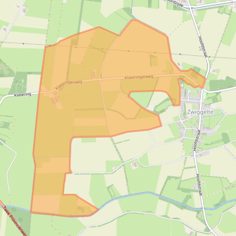 Kaart van postcodegebied 9433TB.