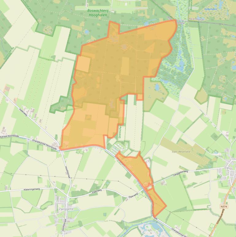 Kaart van postcodegebied 9433TH.
