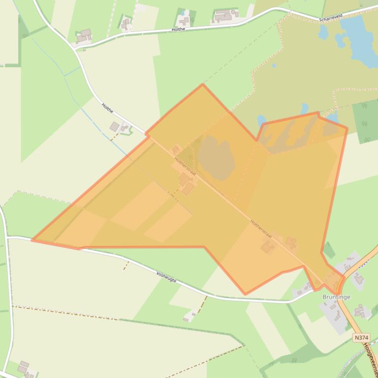 Kaart van postcodegebied 9435TD.