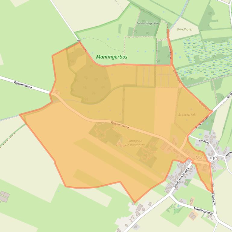 Kaart van postcodegebied 9436PE.