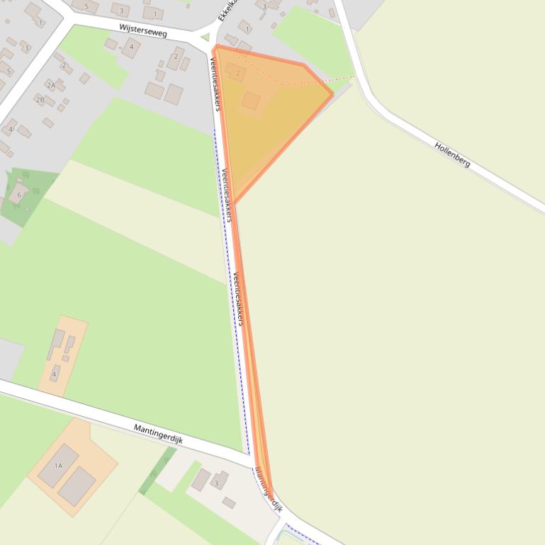 Kaart van postcodegebied 9436PJ.