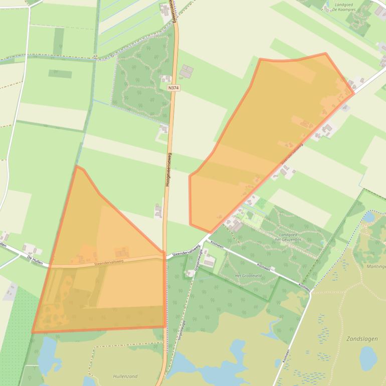 Kaart van postcodegebied 9436PL.