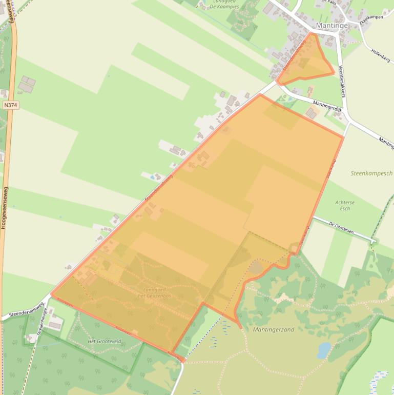 Kaart van postcodegebied 9436PM.