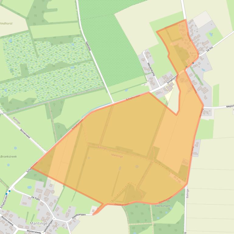 Kaart van postcodegebied 9437TA.