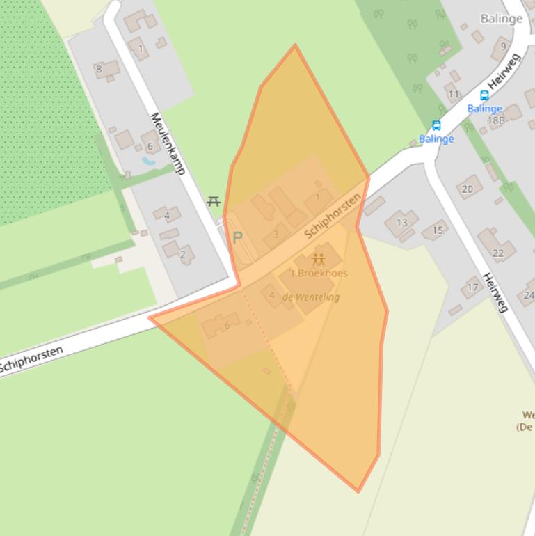 Kaart van postcodegebied 9437TD.