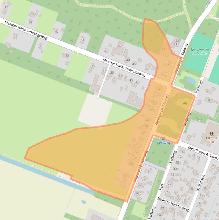 Kaart van postcodegebied 9439PC.