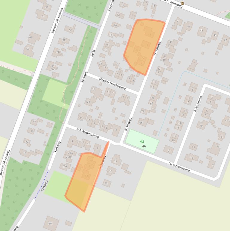 Kaart van postcodegebied 9439PJ.