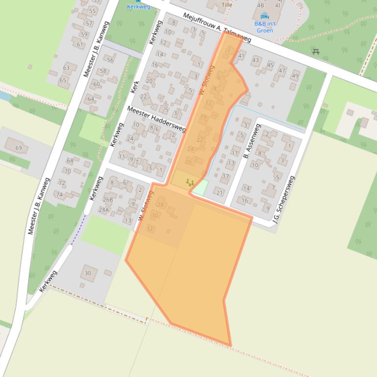 Kaart van postcodegebied 9439PK.