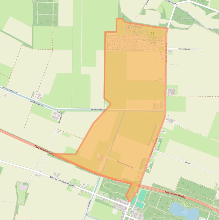 Kaart van postcodegebied 9439TD.