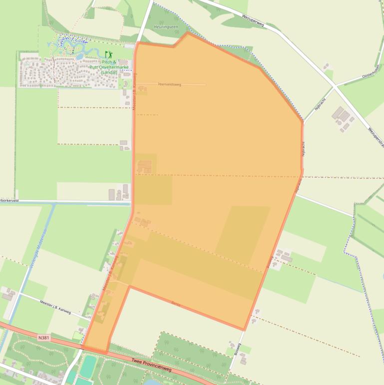 Kaart van postcodegebied 9439TG.