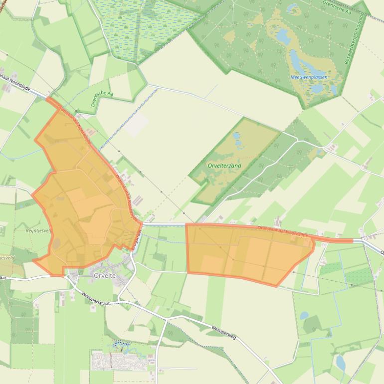 Kaart van postcodegebied 9441TA.