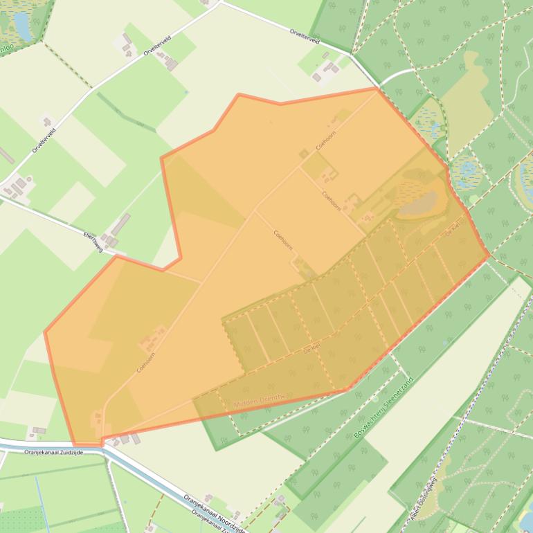 Kaart van postcodegebied 9441TE.