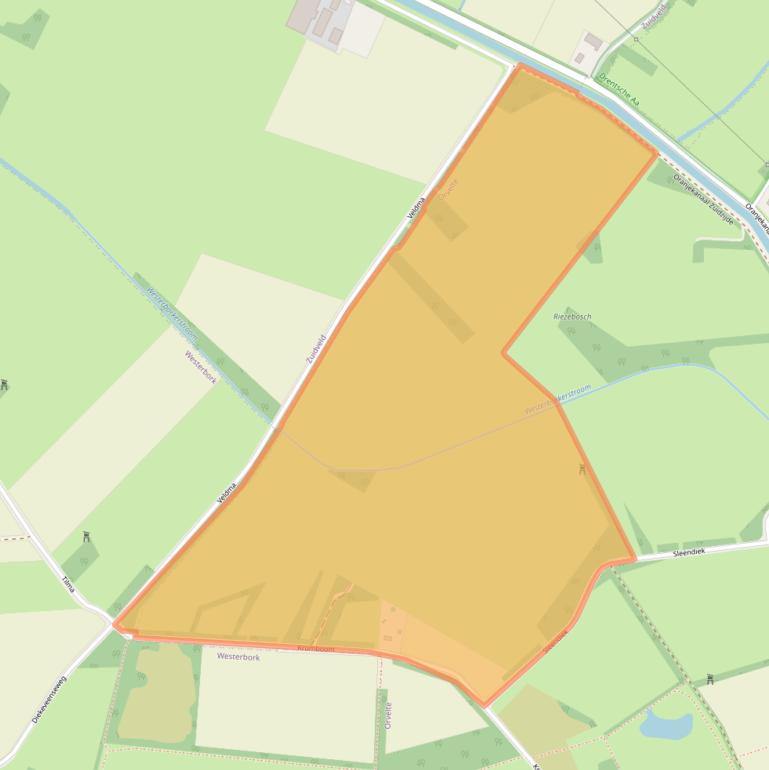 Kaart van postcodegebied 9441TK.