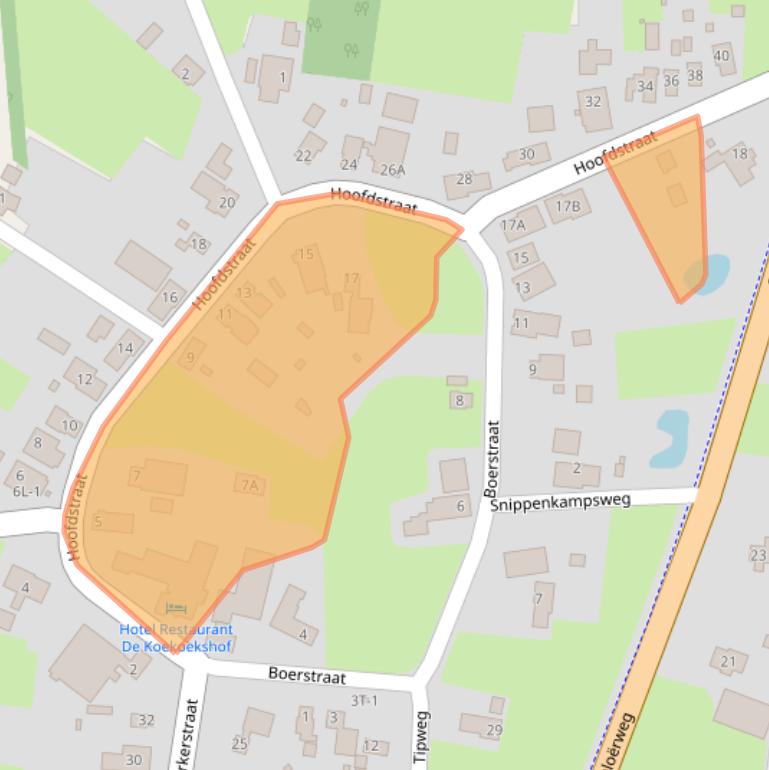 Kaart van postcodegebied 9442PA.