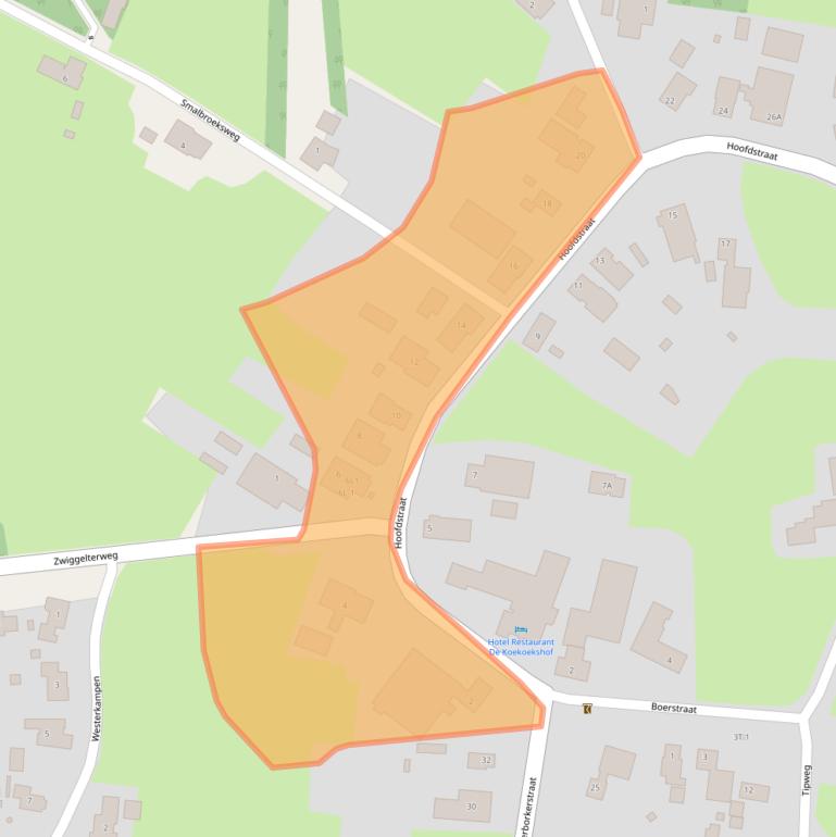 Kaart van postcodegebied 9442PB.