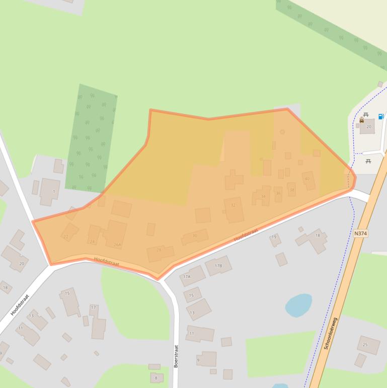 Kaart van postcodegebied 9442PC.