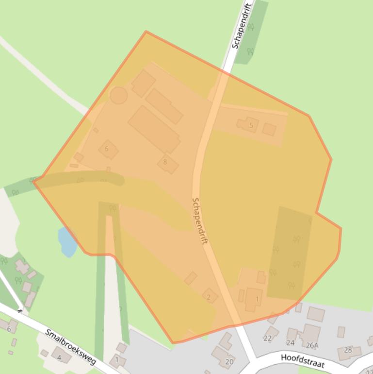 Kaart van postcodegebied 9442PE.