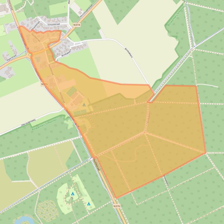 Kaart van postcodegebied 9443PA.