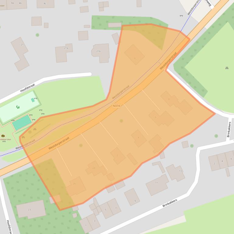 Kaart van postcodegebied 9443PB.