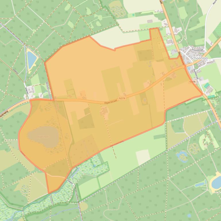 Kaart van postcodegebied 9443TL.