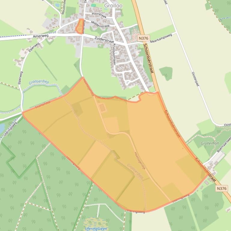 Kaart van postcodegebied 9444PT.