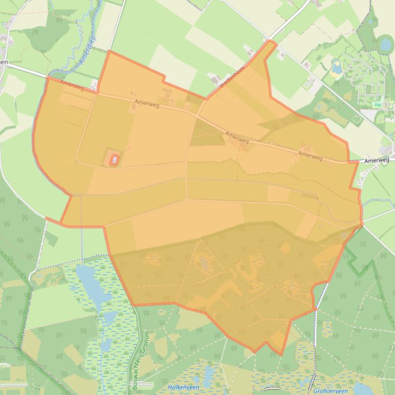 Kaart van postcodegebied 9444TG.