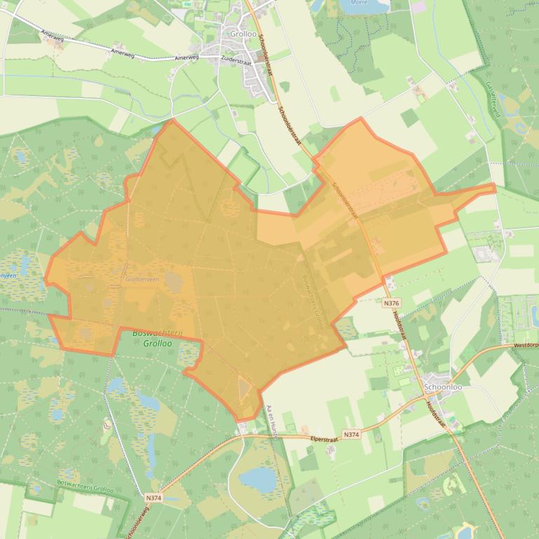 Kaart van postcodegebied 9444TH.