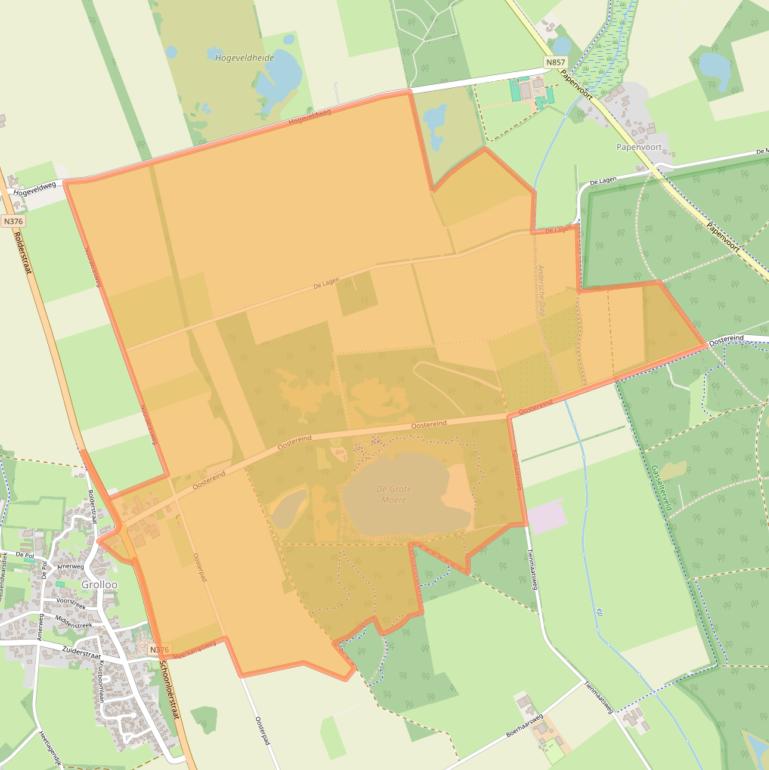 Kaart van postcodegebied 9444XD.