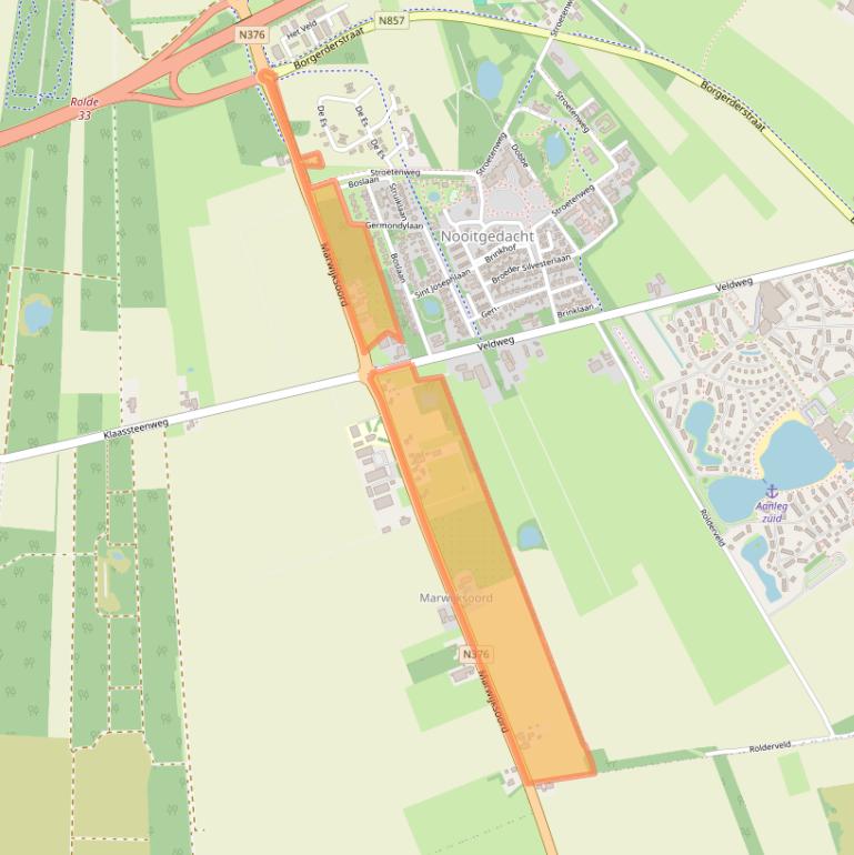 Kaart van postcodegebied 9448XA.