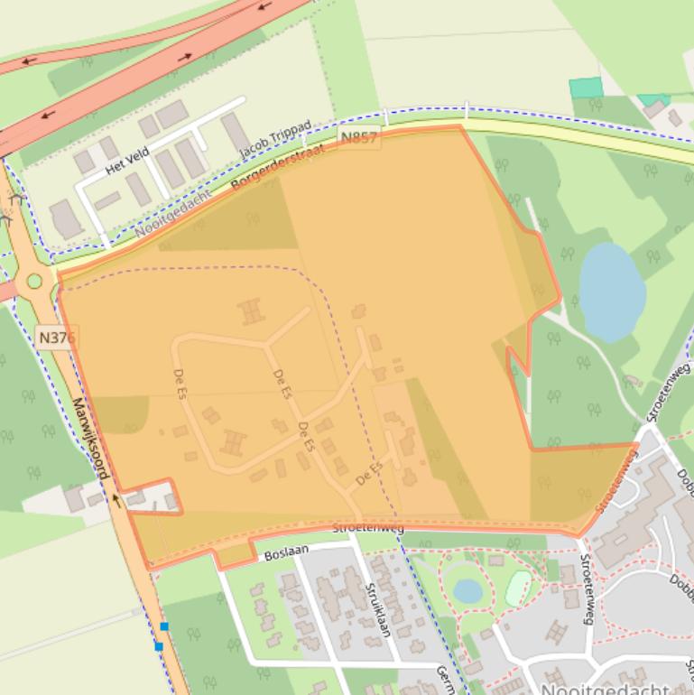 Kaart van postcodegebied 9449PV.